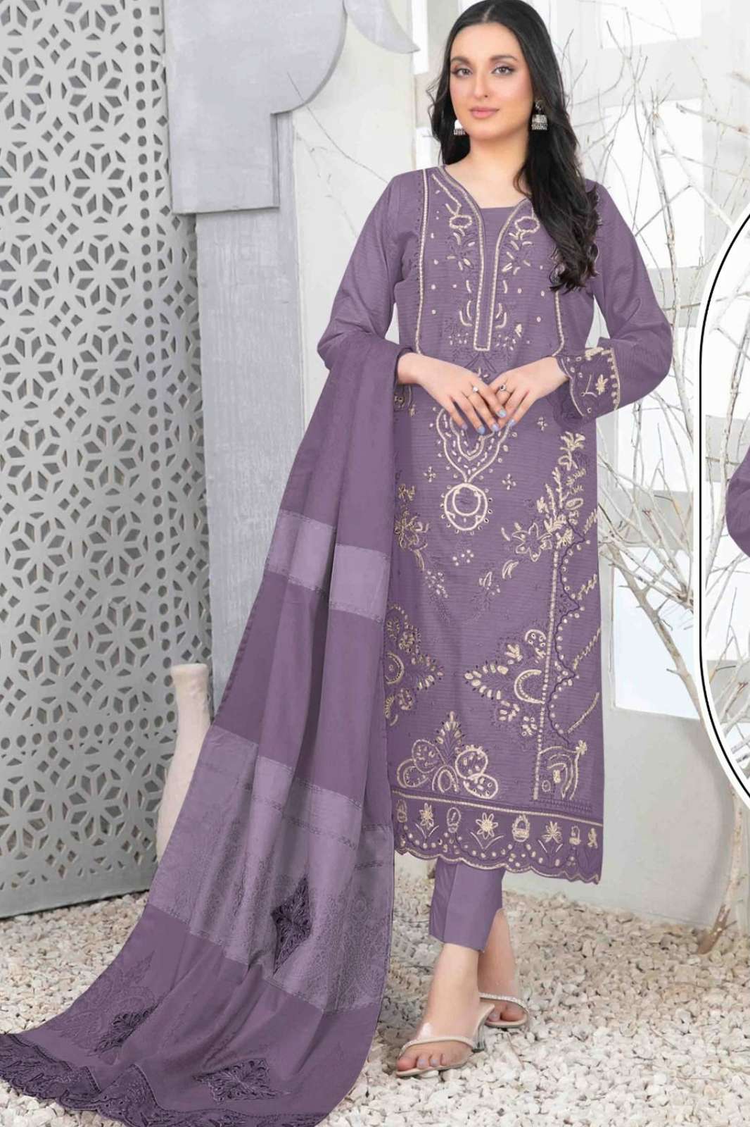 MAH E ROOH 4236 Rangoli Crush Sequence & Embroidered Pakistani Suit