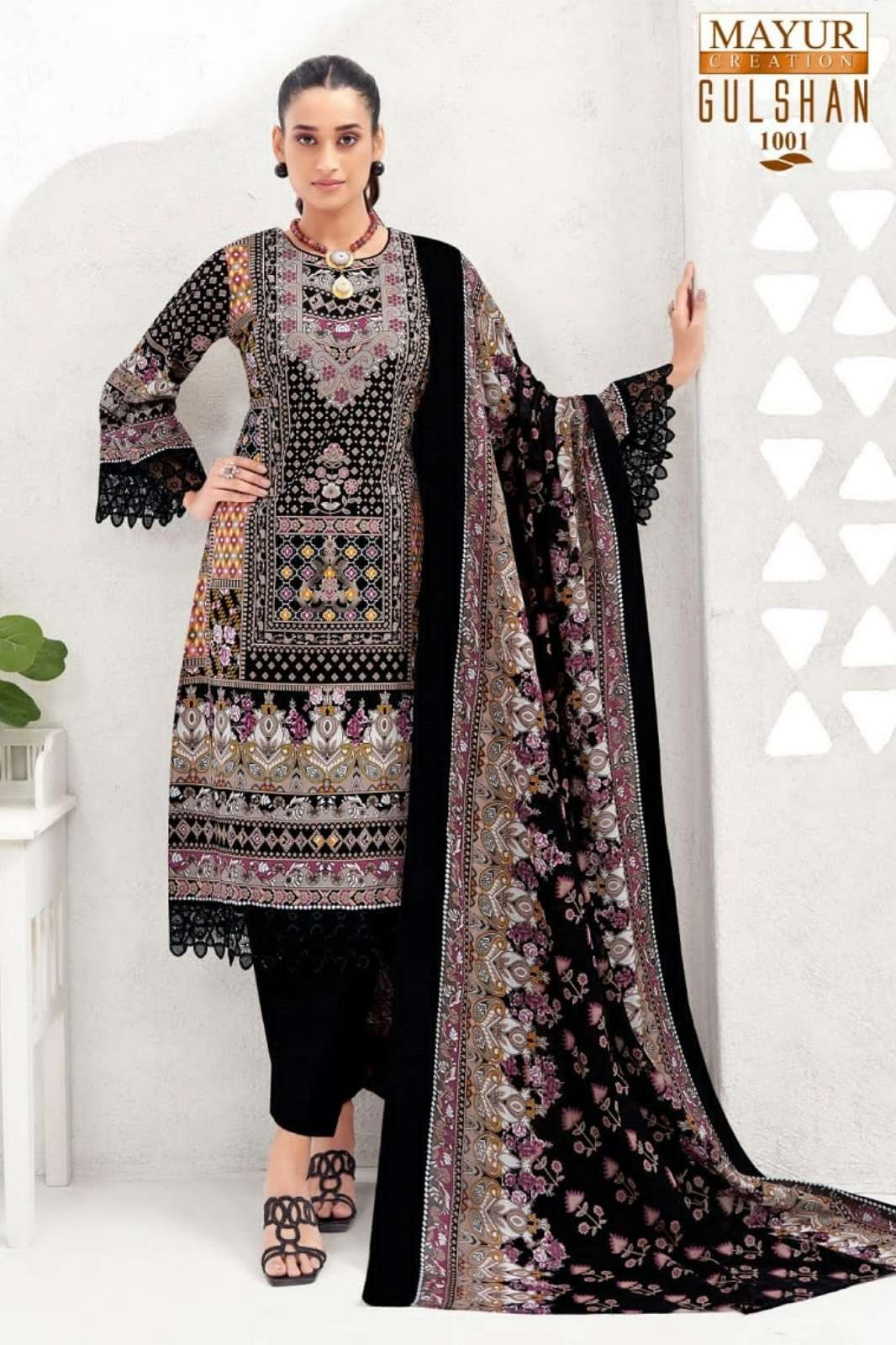 Mayur Gulshan Vol 01 Pure Cotton Karachi Style Printed Pakistani Suit 