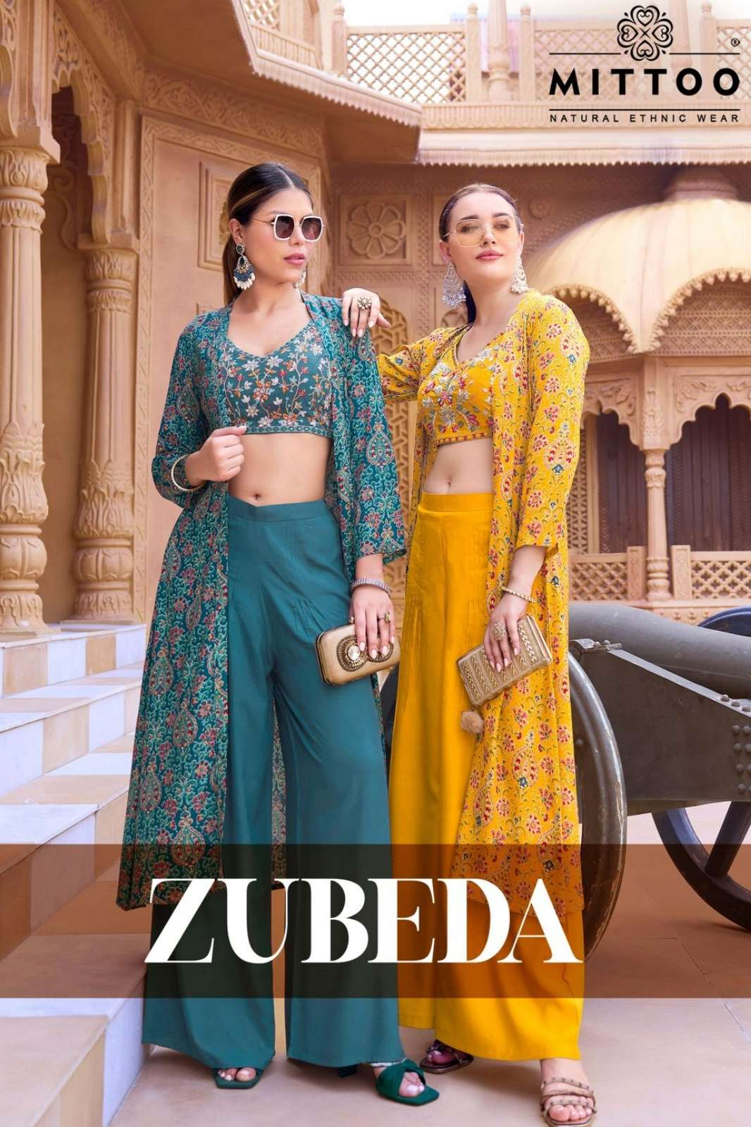 Mittoo Zubeda Ready to Wear Roman Silk Thread & Handwork Indo Western Dress 