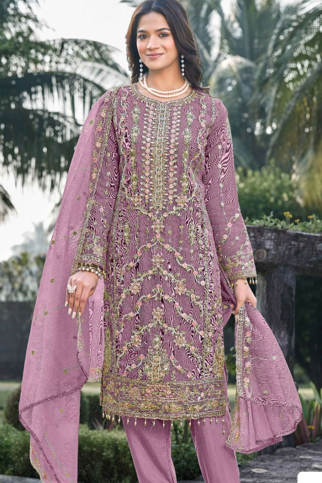 Motifz 5154 Kota Cheks Pakistani Suit with Embroidery & Khatli Work