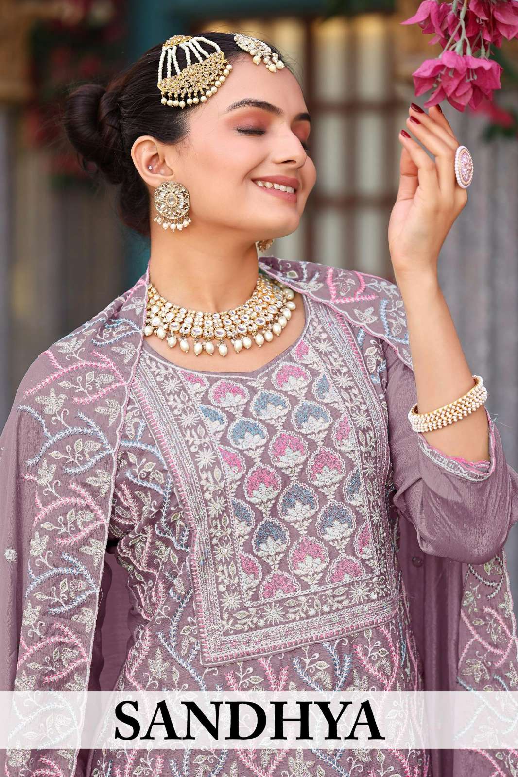 MRUDANGI SANDHYA 710 TO 712 CHINON SILK SALWAR SUIT