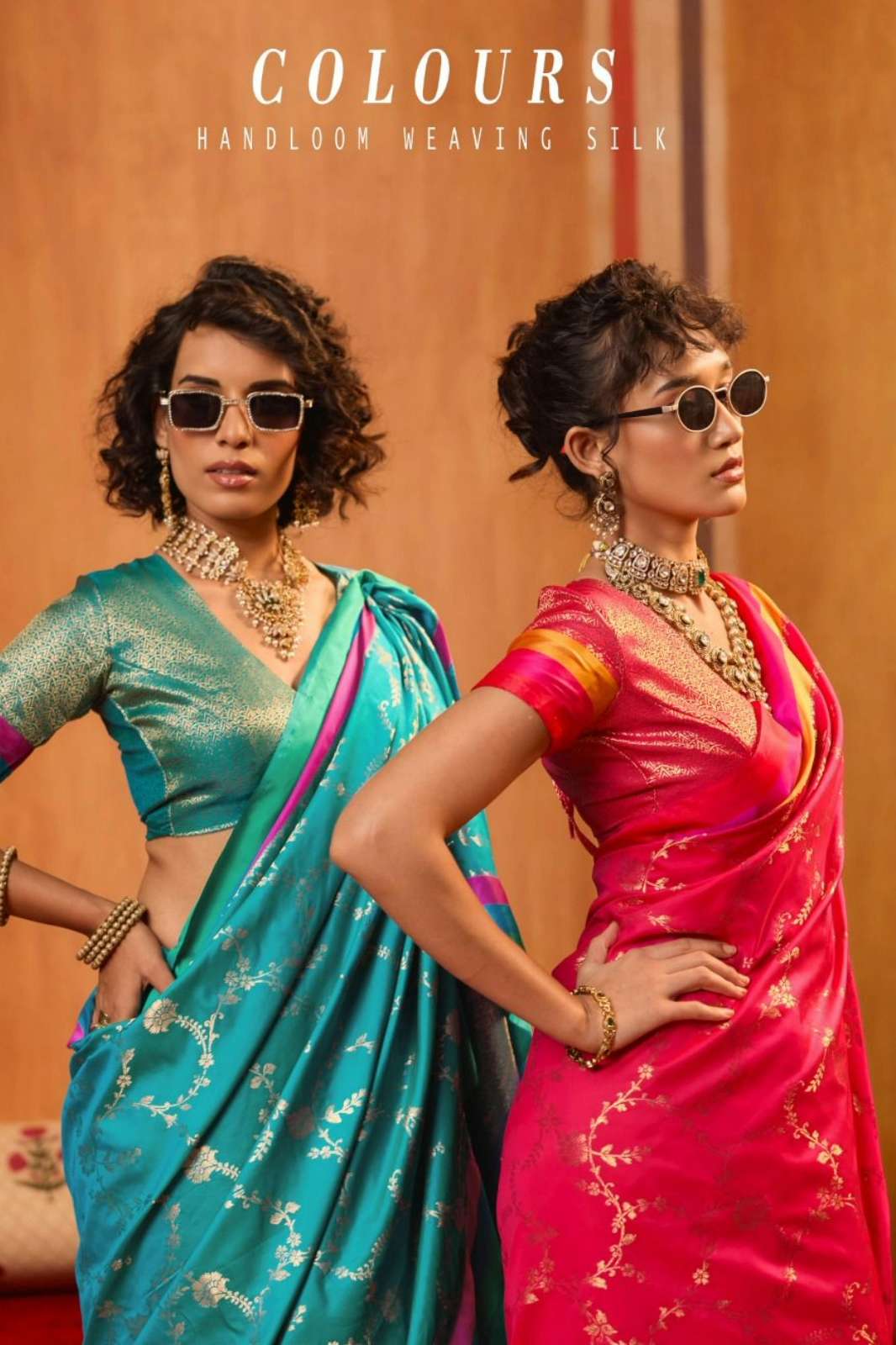 Rajtex Colours 001 TO 005 Soft Silk Satin Patta Handloom Weaving Saree