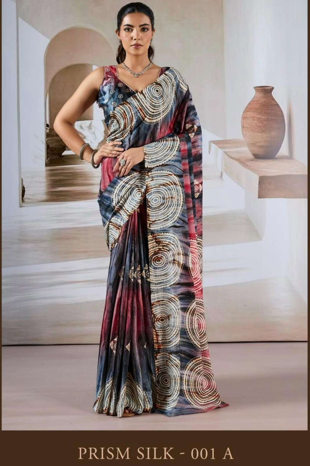 Rajtex Prism Silk 001 A TO 001F Modal Satin Ajrakh Printed Saree