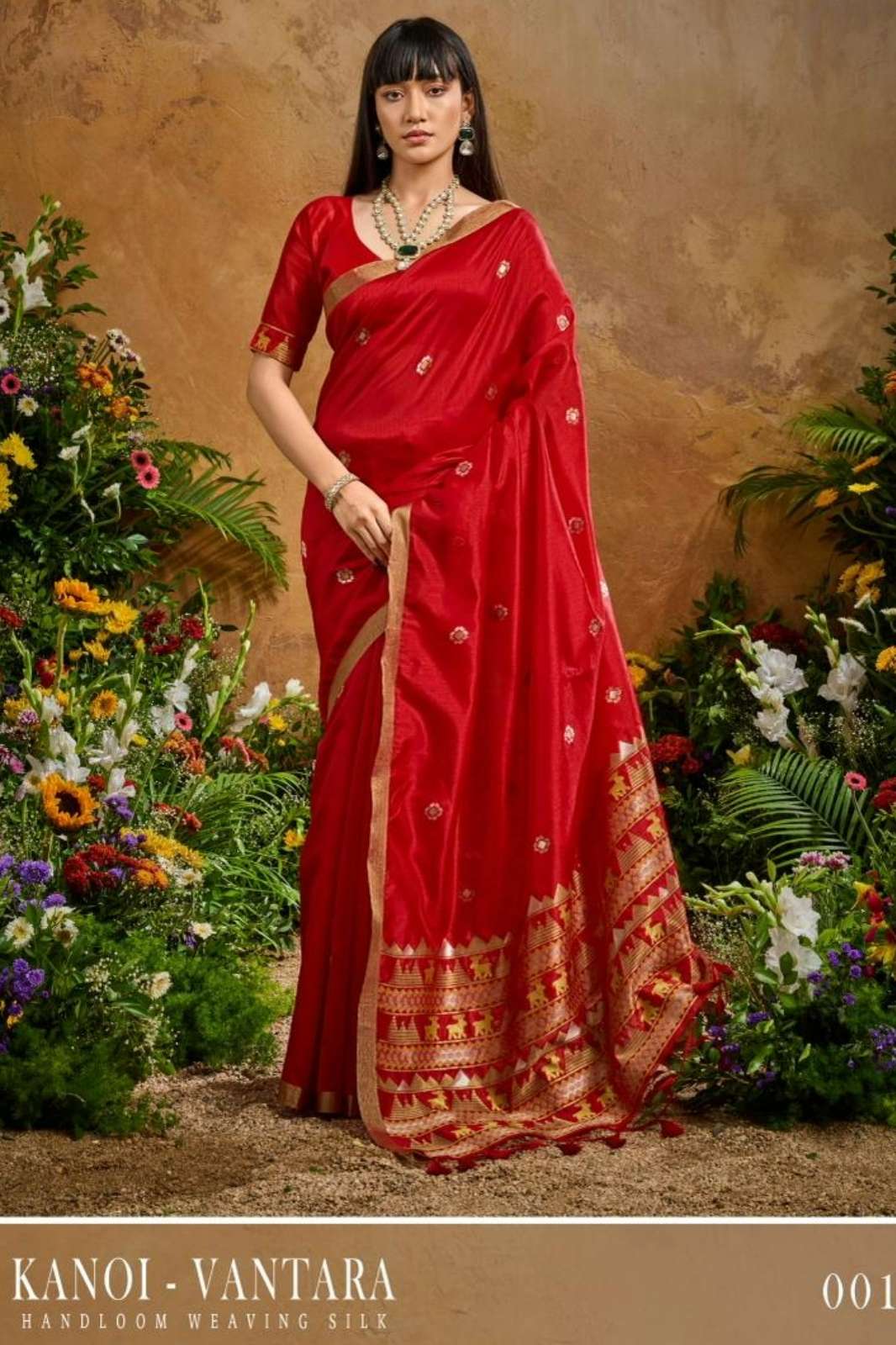 Rajtex Vantara 001 TO 006 Tussar Silk Handloom Weaving Saree
