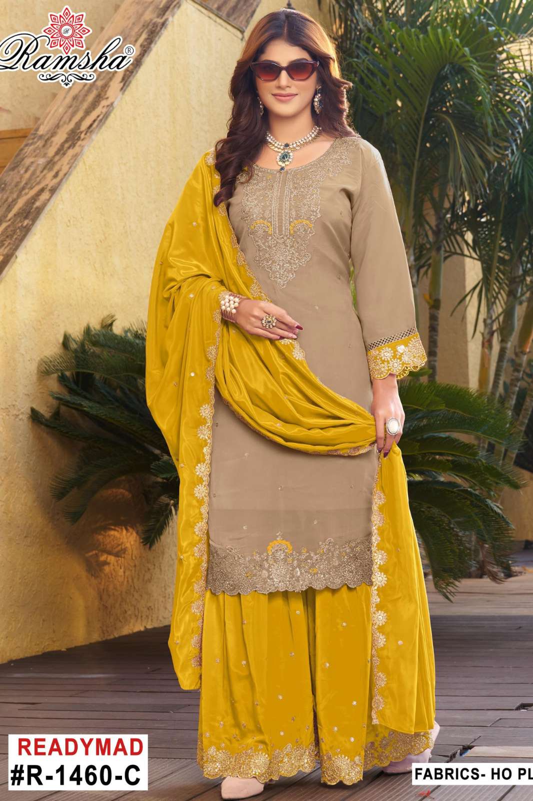 RAMSHA R 1460 Ready to Wear Embroidery HO Fancy Fabric Pakistani Suit