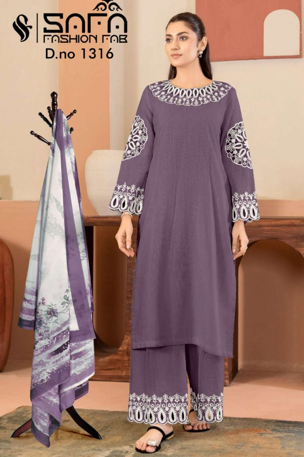 Safa Fashion 1316 Ready to Wear Soft Fabric Embroidered Pakistani Suit 