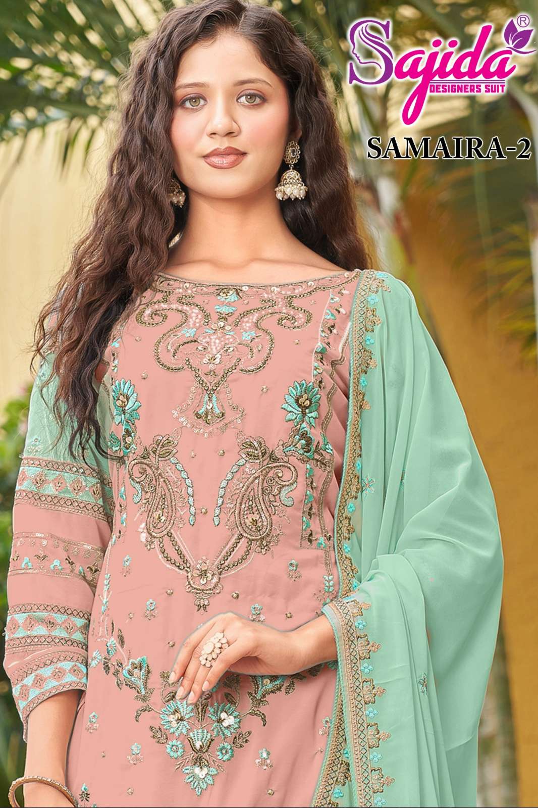Sajida SAMIAR VOL 2 Georgette Pakistani Suit with Embroidery & Khatli Work