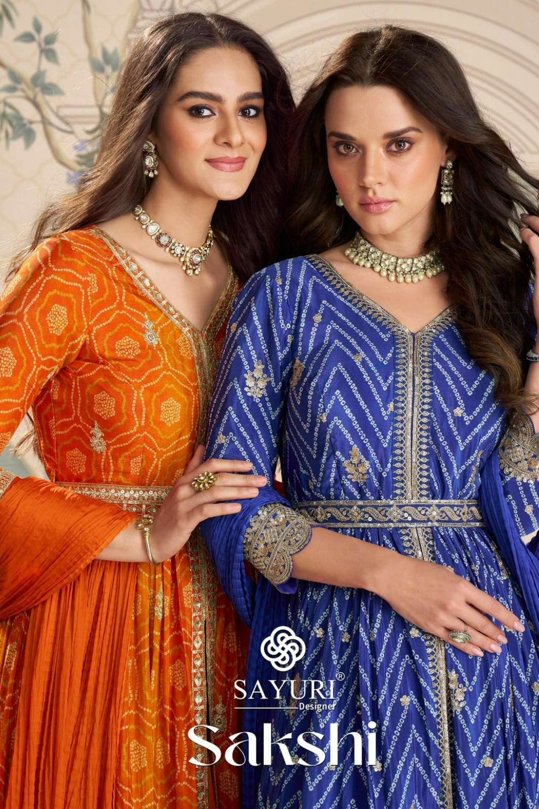 SAYURI SAKSHI READY TO WEAR PREMIUM REAL CHINON SILK DESIGNER ANARKALI SUIT