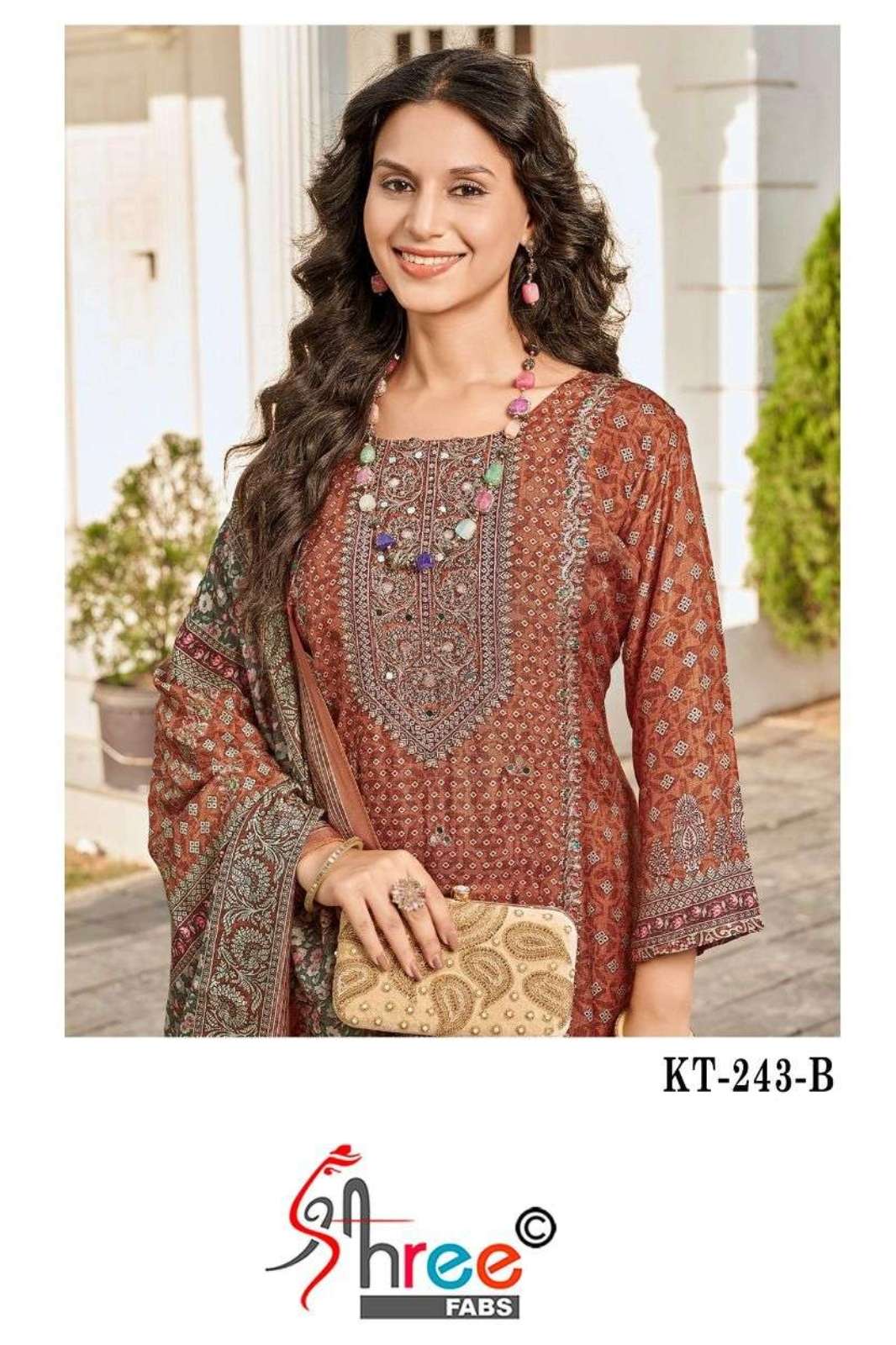 SHREE FAB Kt 243 EXCLUSIVE PAKISTANI EMBROIDERED SUIT FOR FESTIVE SEASON