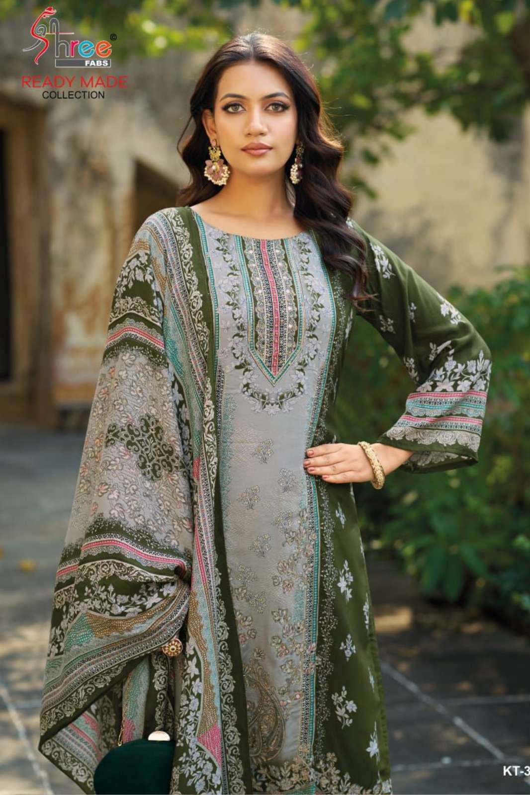 Shree Fab KT 304 Pure Viscous Maslin Digital Printed Pakistani Suit with Aari Work