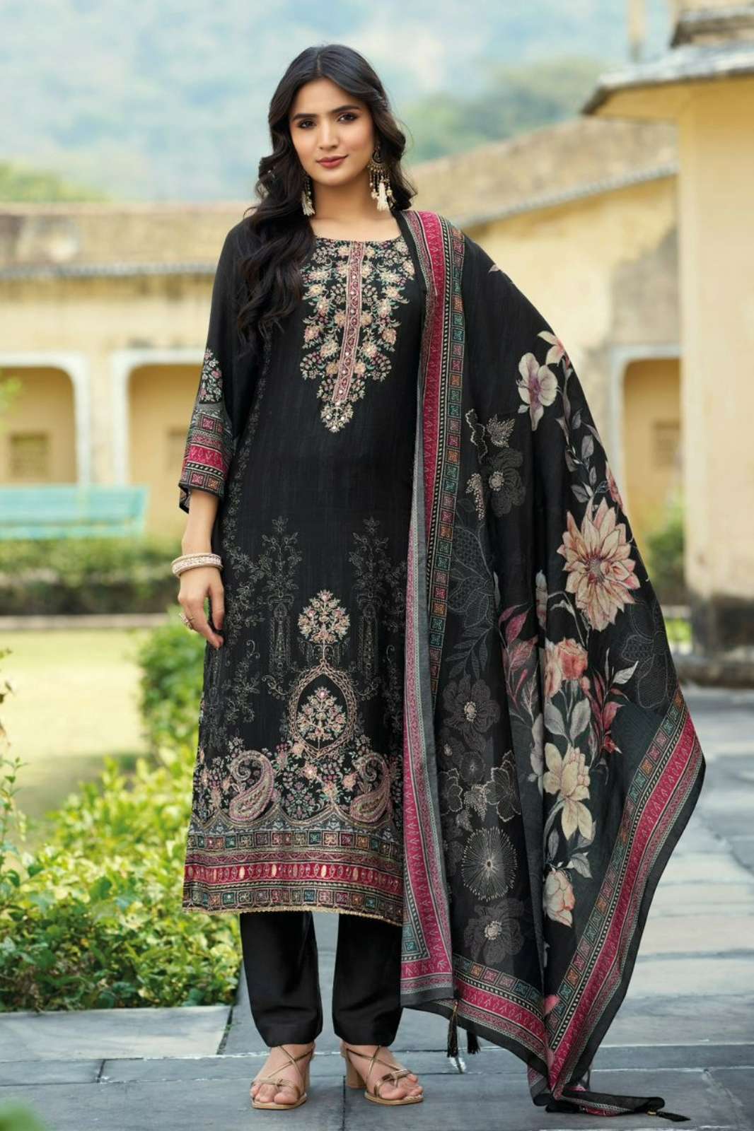 Shree Fab KT 308 Pure Viscous Maslin Pakistani Suit with Aari Work
