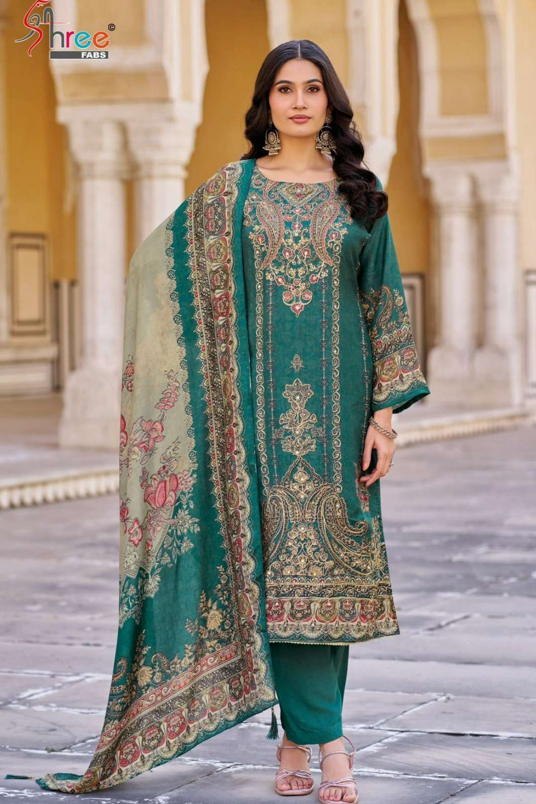 Shree Fab KT 313 Pure Viscous Maslin Digital Printed Pakistani Suit