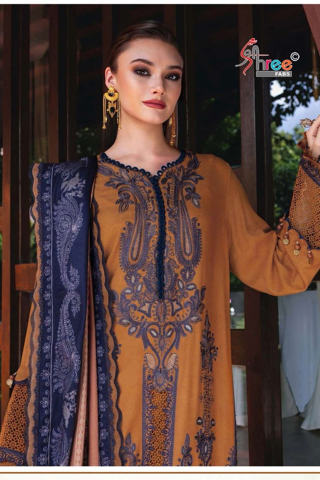 SHREE FAB MARIA B VOL 15  ELEGANT SUIT WITH  HEAVY EMBROIDERY & HANDWORK 