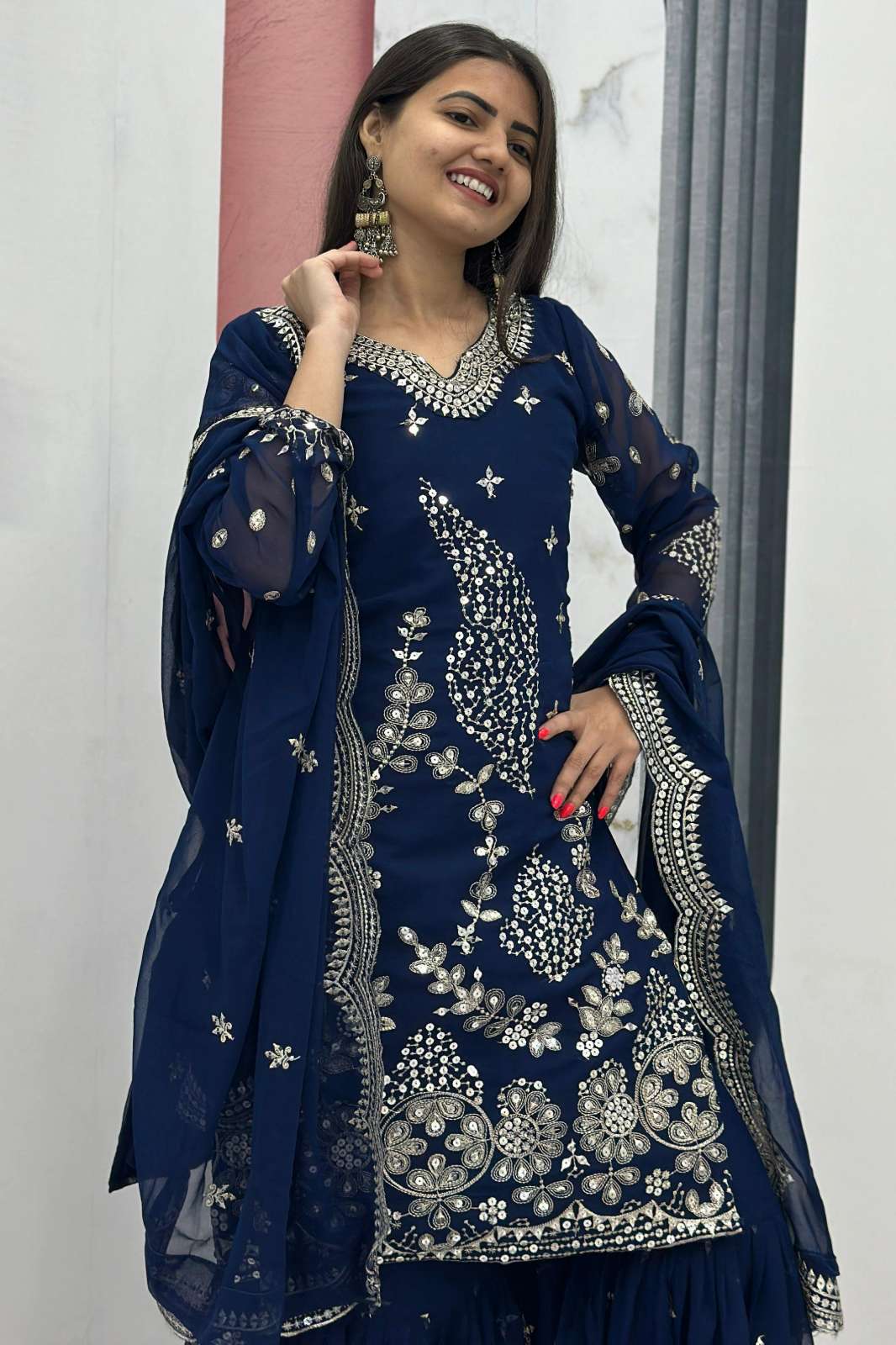 Shri Balaji Emporium 045 COLOURS Faux Georgette Sharara Suit