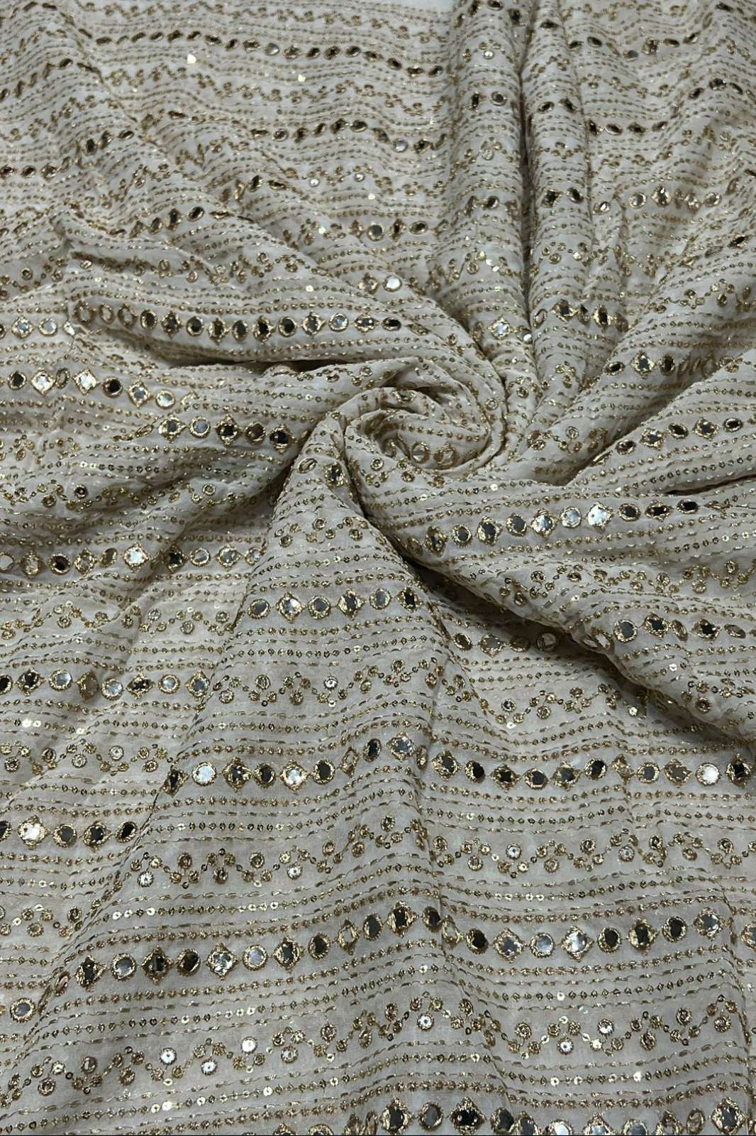 Shri Balaji Emporium 1252 Georgette Mirror & Embroidery Work Designer Fabric