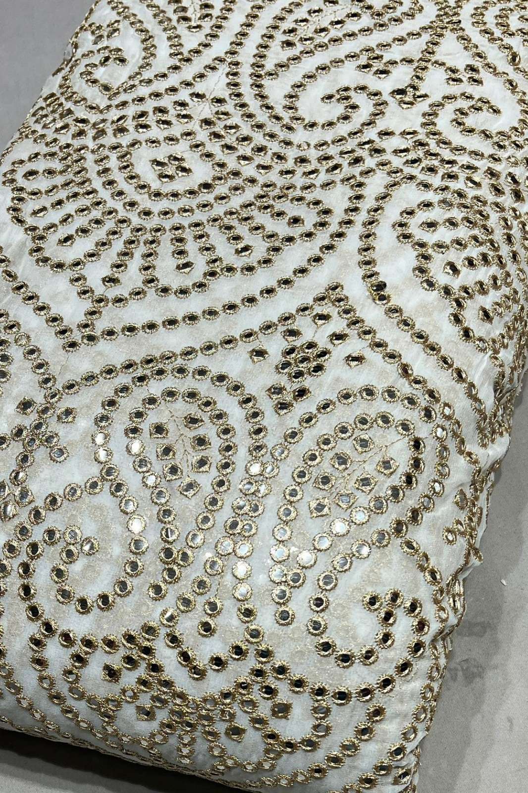 Shri Balaji Emporium 1253 Georgette Mirror & Embroidery Work Designer Fabric