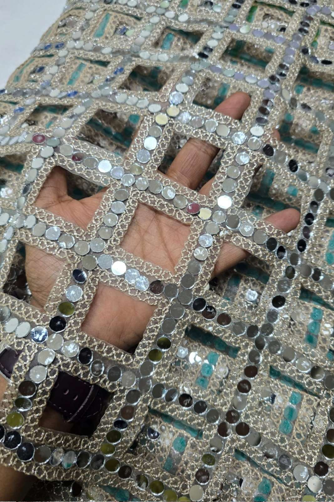 Shri Balaji Emporium 1264 Mirror Cutwork & Embroidery Work Designer Fancy Fabric