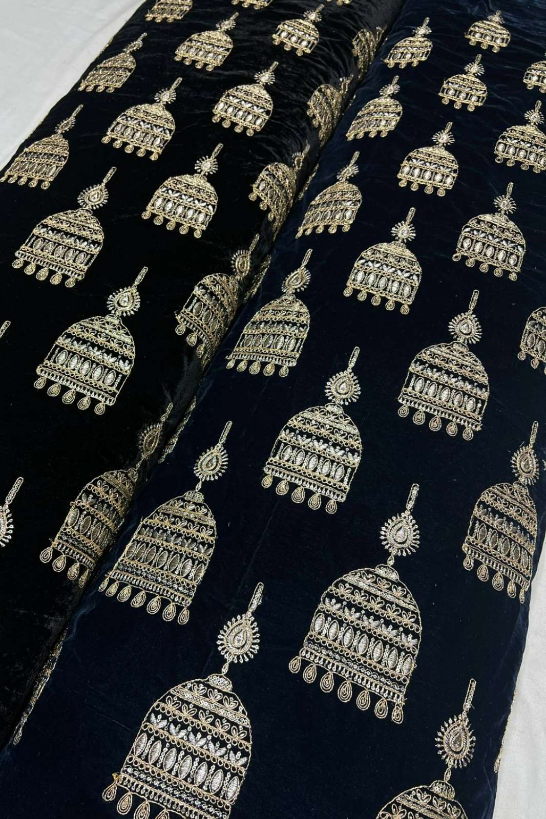 Shri Balaji Emporium 1267 Embroidery Work Velvet Designer Fabric