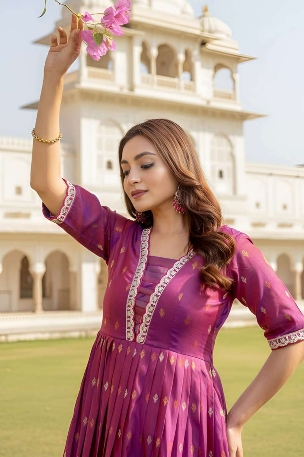 Shri Balaji Emporium 200407 Ready to Wear Craft Silk Gown