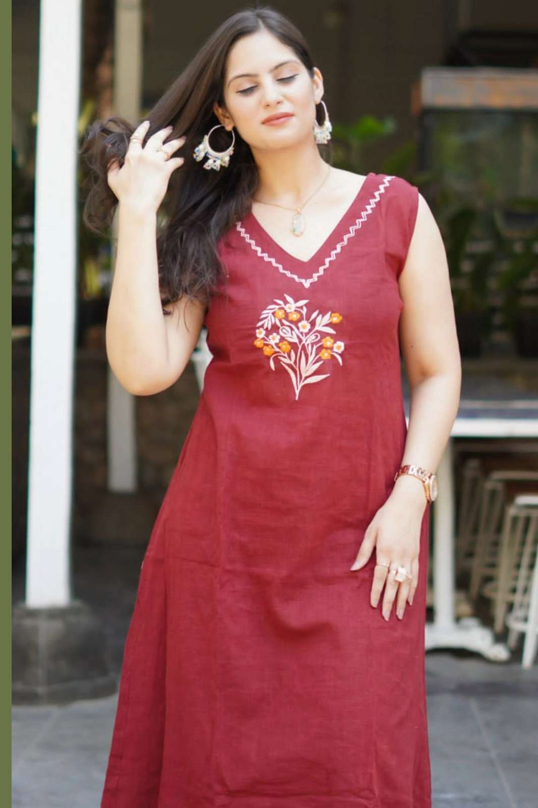 Shri Balaji Emporium 2012 Red Soft Cotton Solid Kurta Palazzo Set