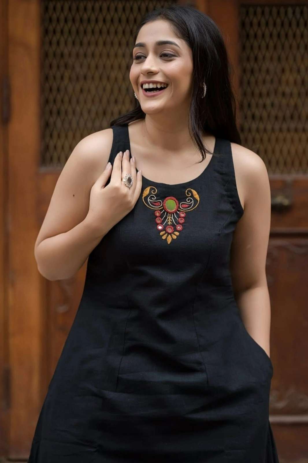 Shri Balaji Emporium 2013 Black Soft Cotton Solid Kurta Palazzo Set