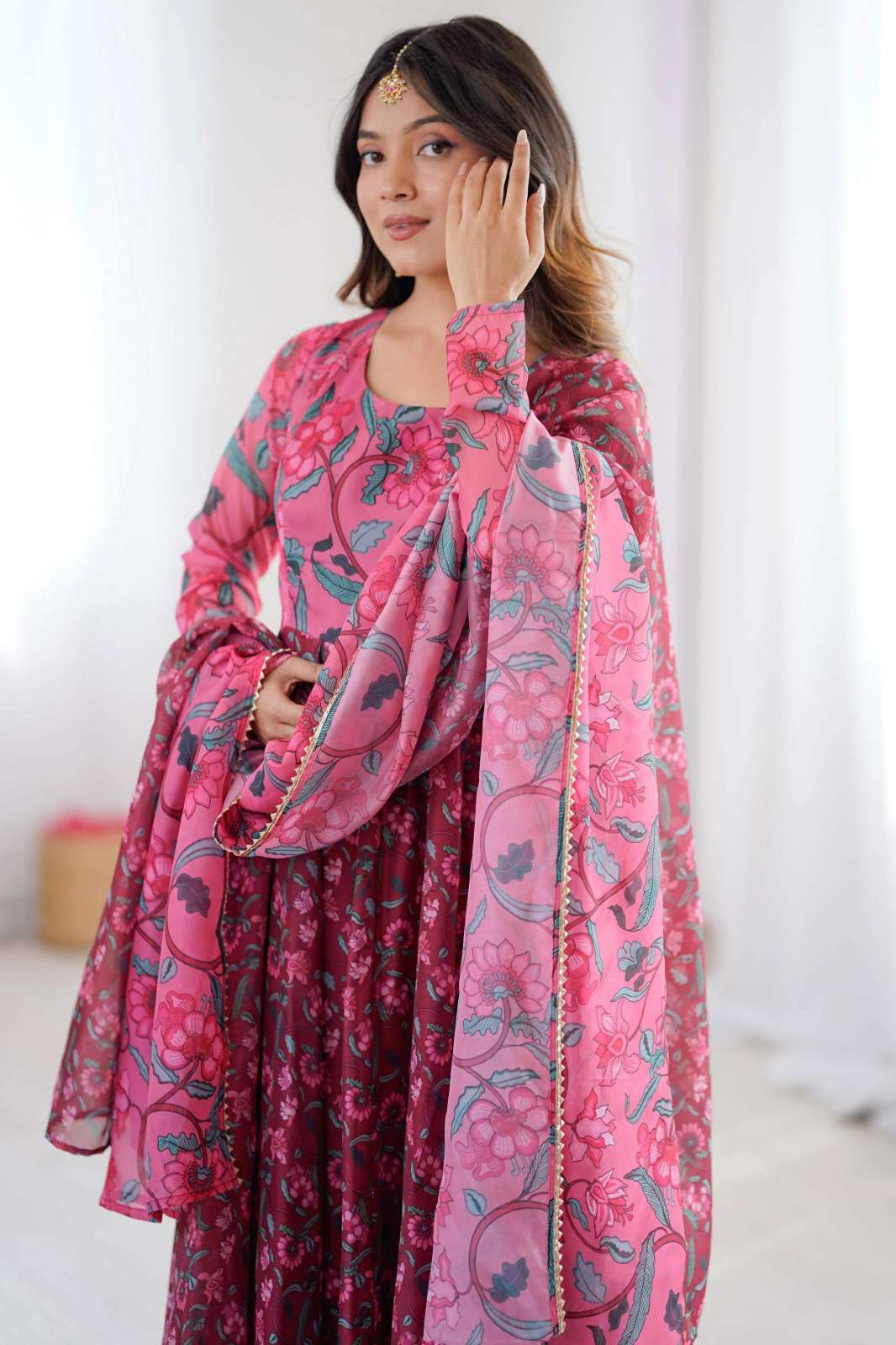 Shri Balaji Emporium 31 Pure Soft Lightweight Organza Anarkali Style Suit 