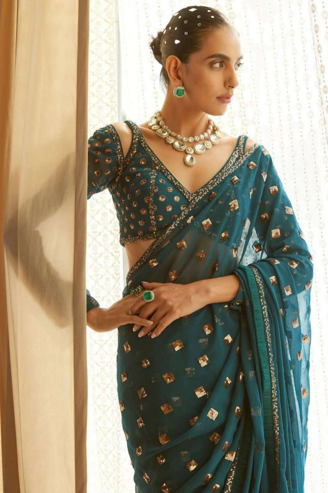 Shri Balaji Emporium 3468 Heavy Quality Faux Georgette Bollywood Blockbuster Saree