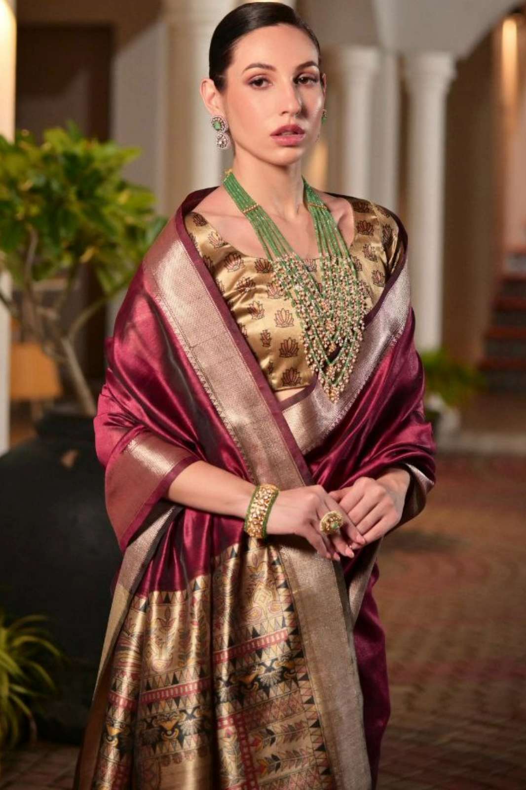 Shri Balaji Emporium 3844 Traditional Soft Khadi Raw Silk Saree