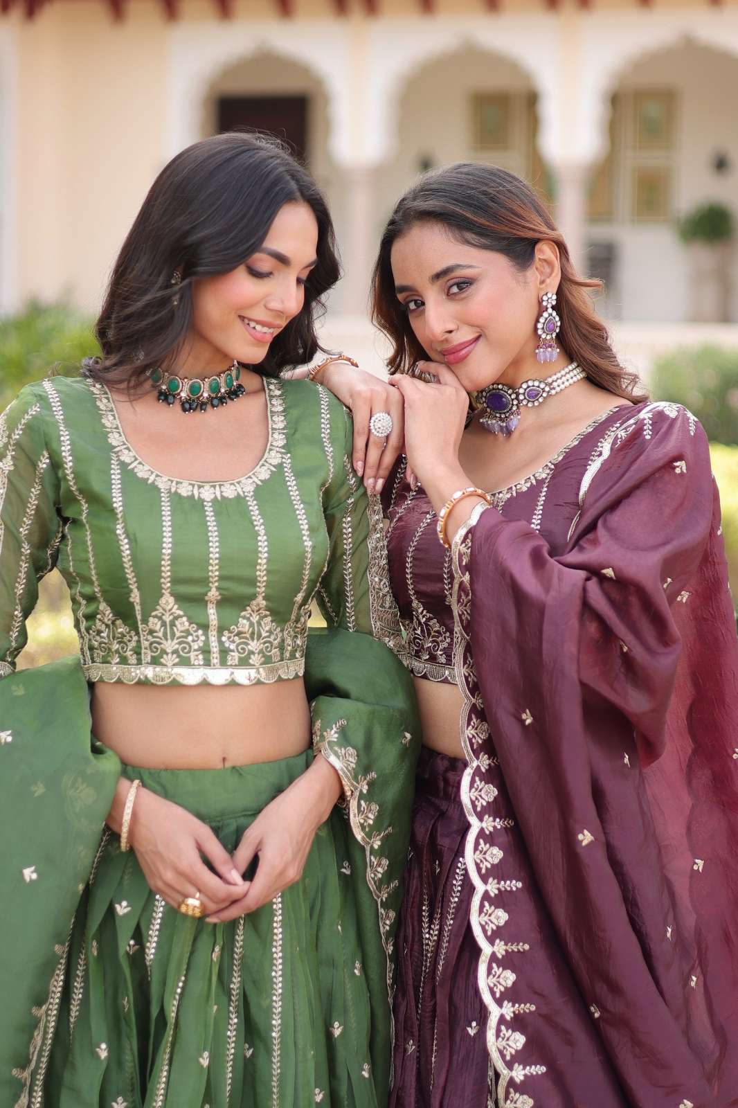 SHRI BALAJI EMPORIUM 5056 GOLD CRUSH ZARI EMBROIDERED LEHENGA CHOLI 