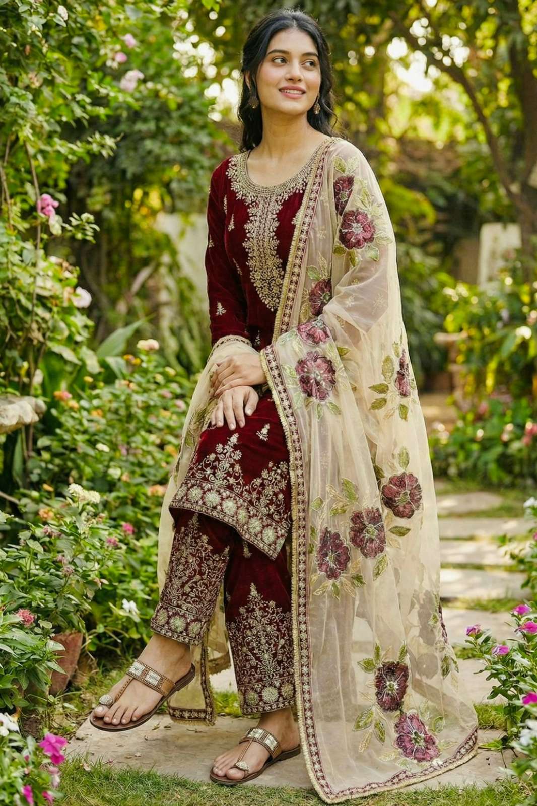 Shri Balaji Emporium 5318 Sequence Work Top Bottom and Dupatta Set 