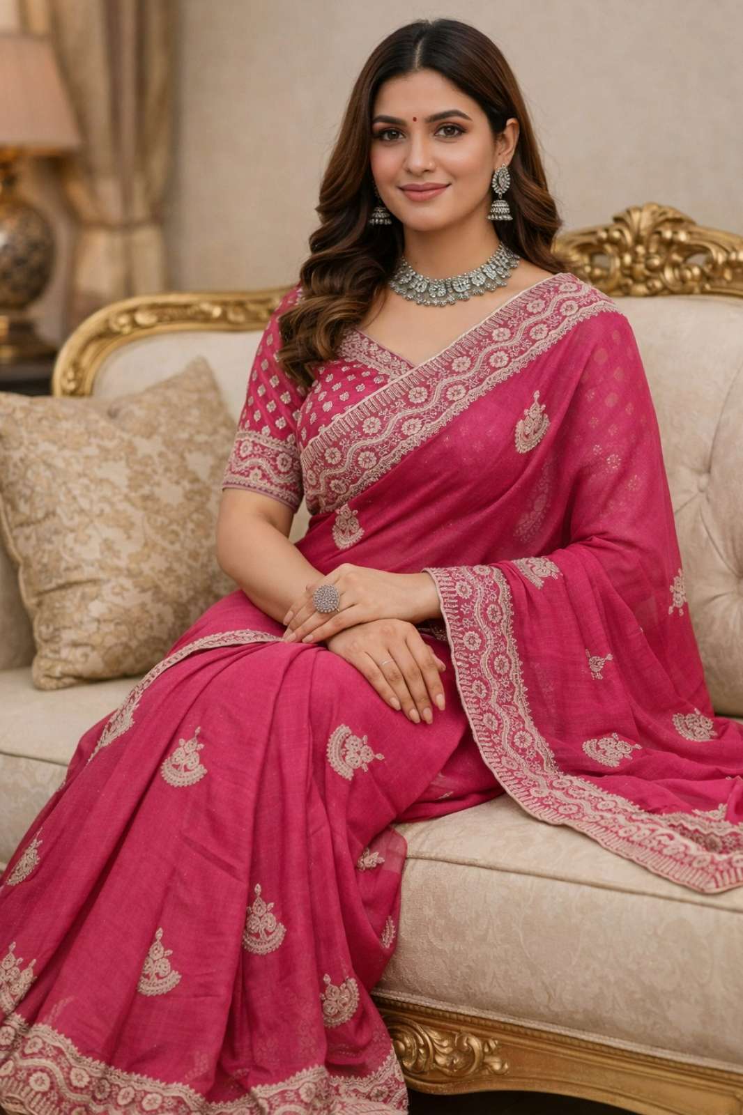 Shri Balaji Emporium 654 COLOURS Pure Soft Gold Crush Cotton Saree