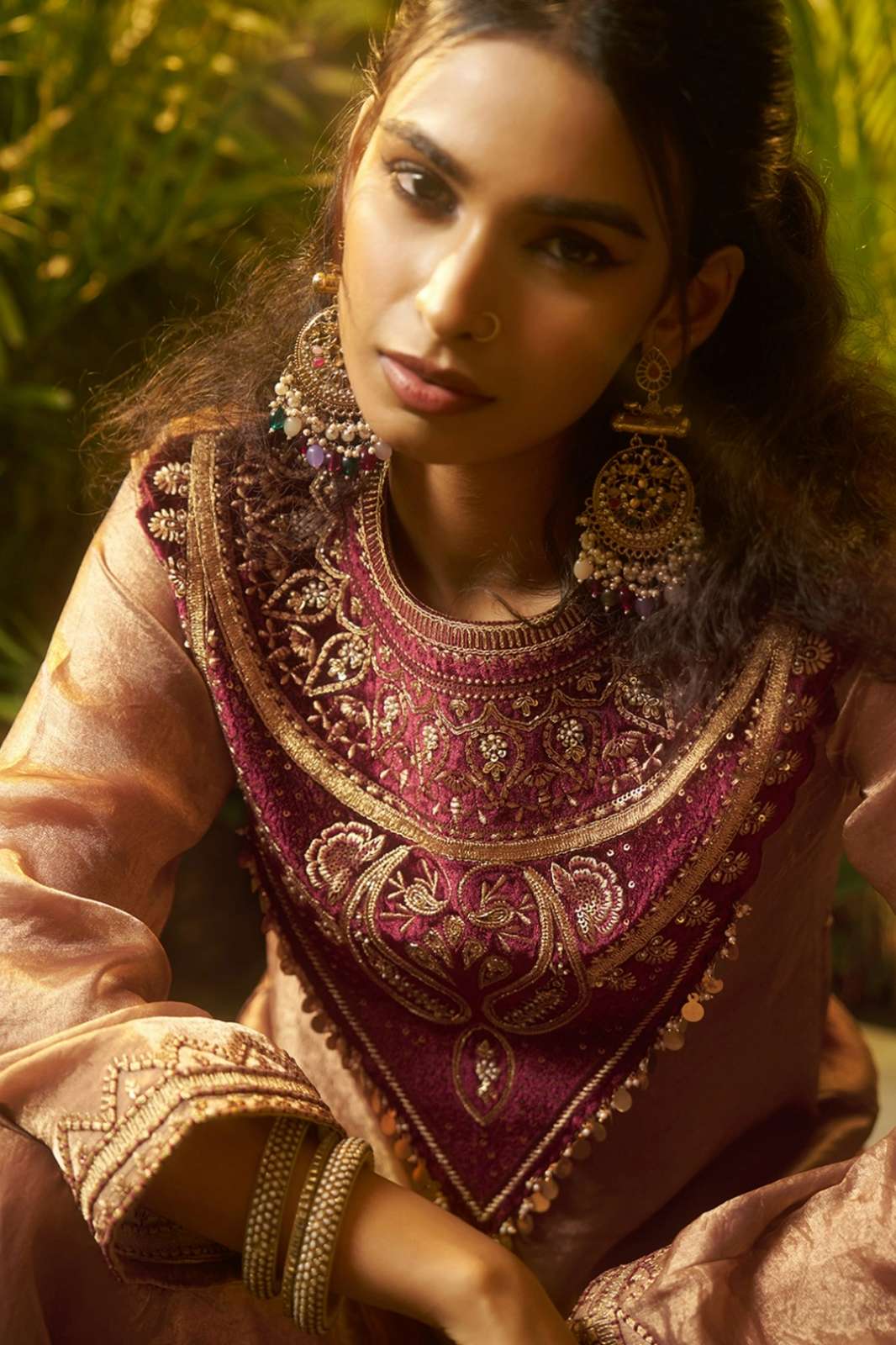 Shri Balaji Emporium DRS169 Fendi Velvet Patch Detailing Co Ord Set