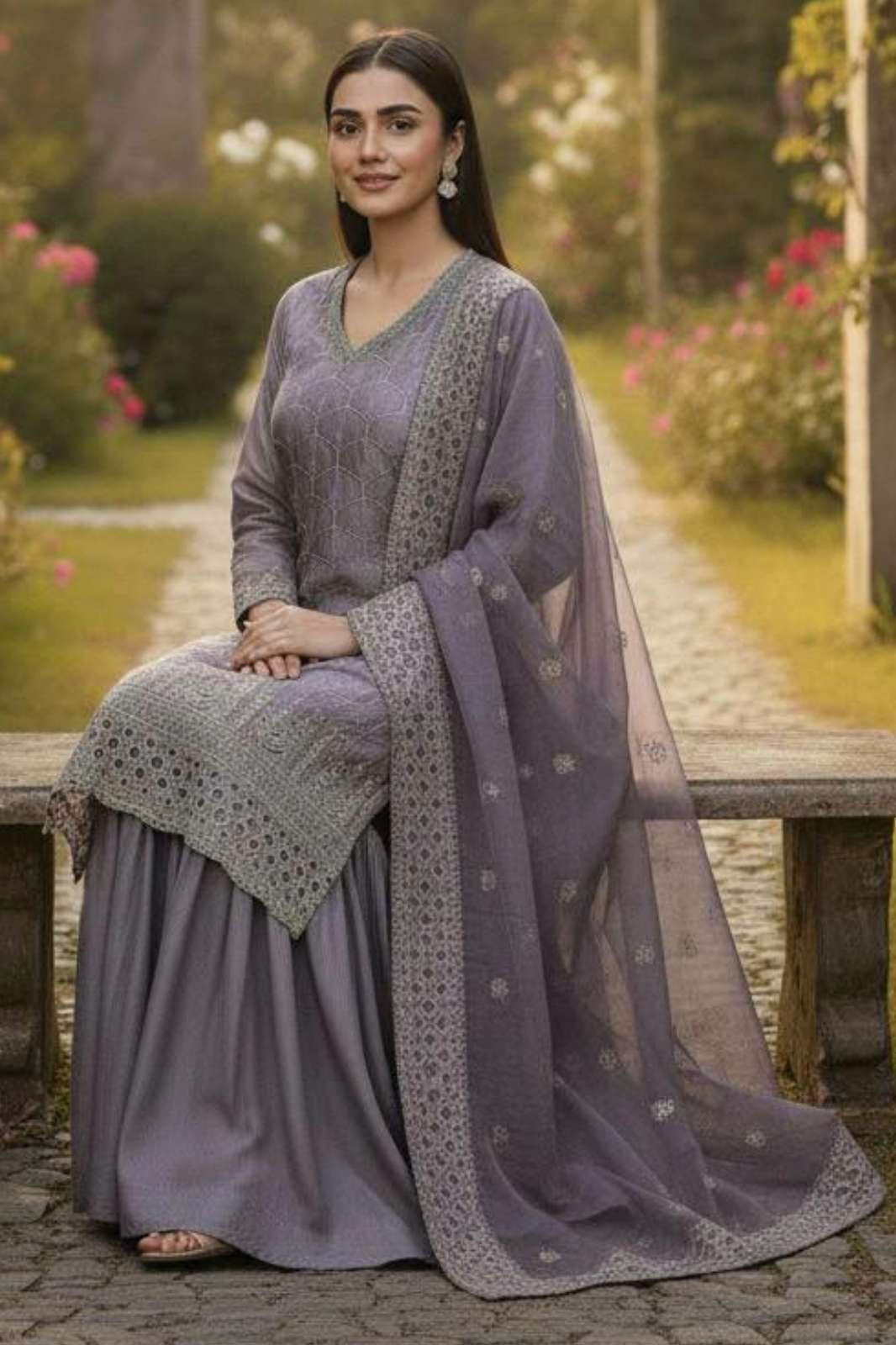 Shri Balaji Emporium DV 25143 Jimmy Choo Designer Sharara Suit