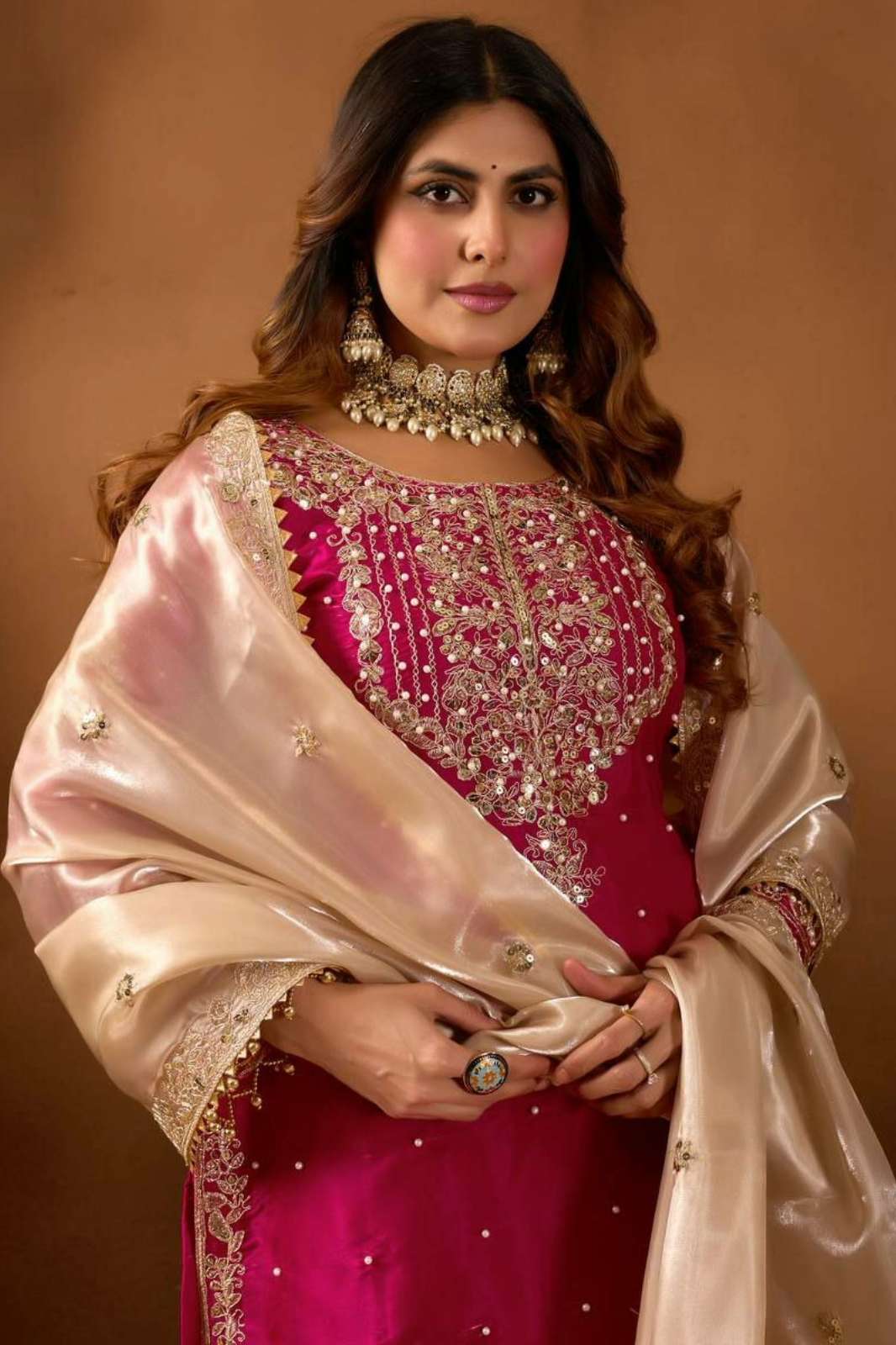 Shri Balaji Emporium DV 25155 Heavy Jimmy Choo Silk Sharara Suit