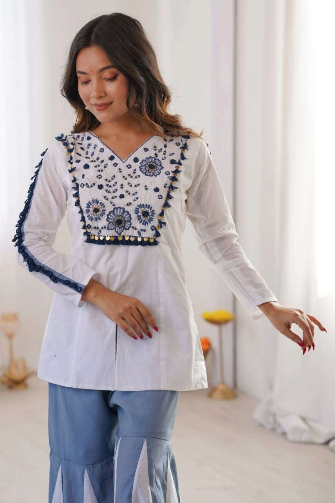 Shri Balaji Emporium DV 25160 Pure Roman Silk Co Ord Set