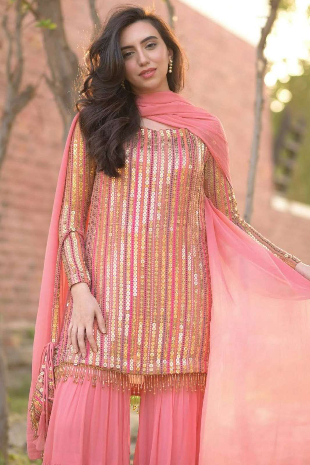 Shri Balaji Emporium DV 25204 Heavy Fox Georgette Sharara Suit 