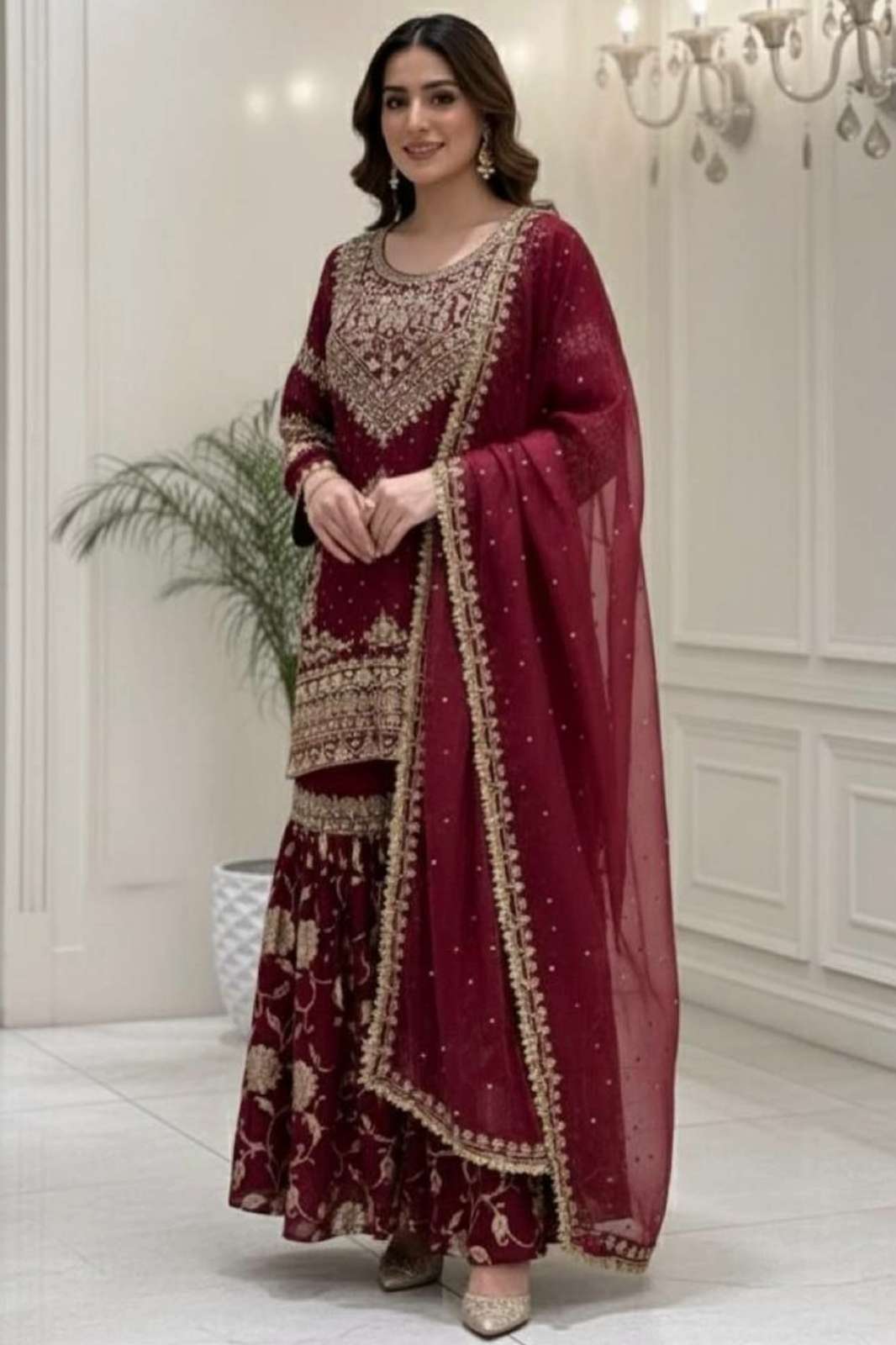 Shri Balaji Emporium DV  25214 Heavy Georgette Sharara Suit