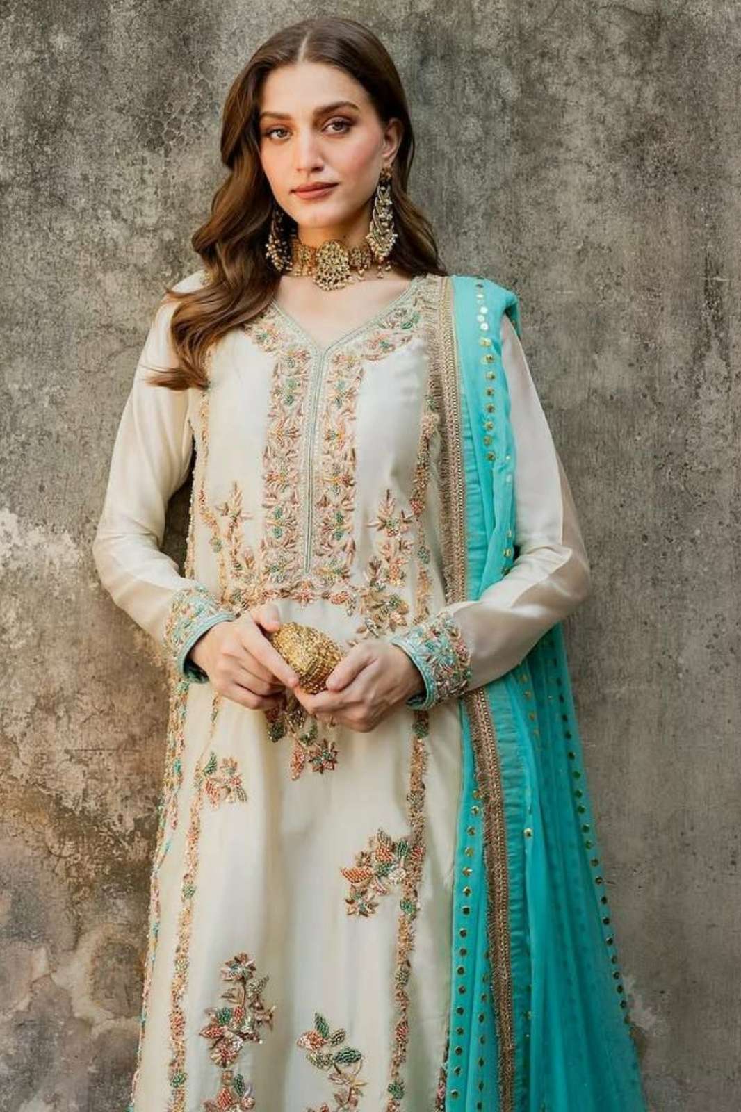 Shri Balaji Emporium DV 25225 Pure Gmy Silk Designer Suit