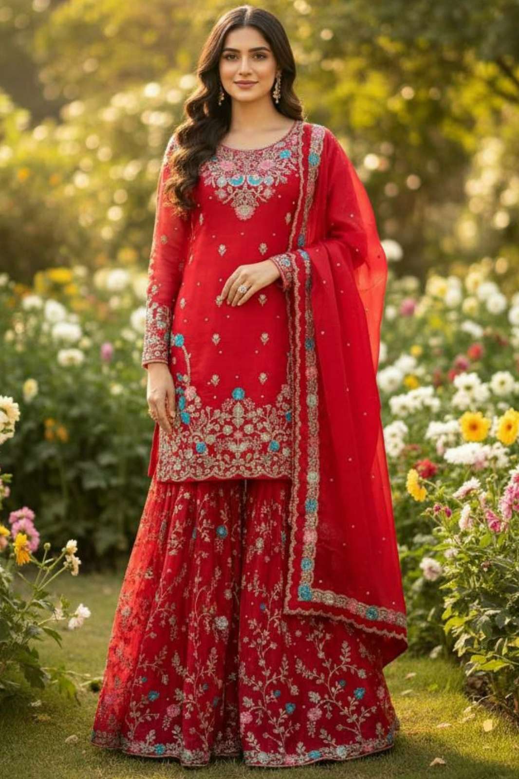 Shri Balaji Emporium DV 25236 Jmc Silk Sharara Style Suit