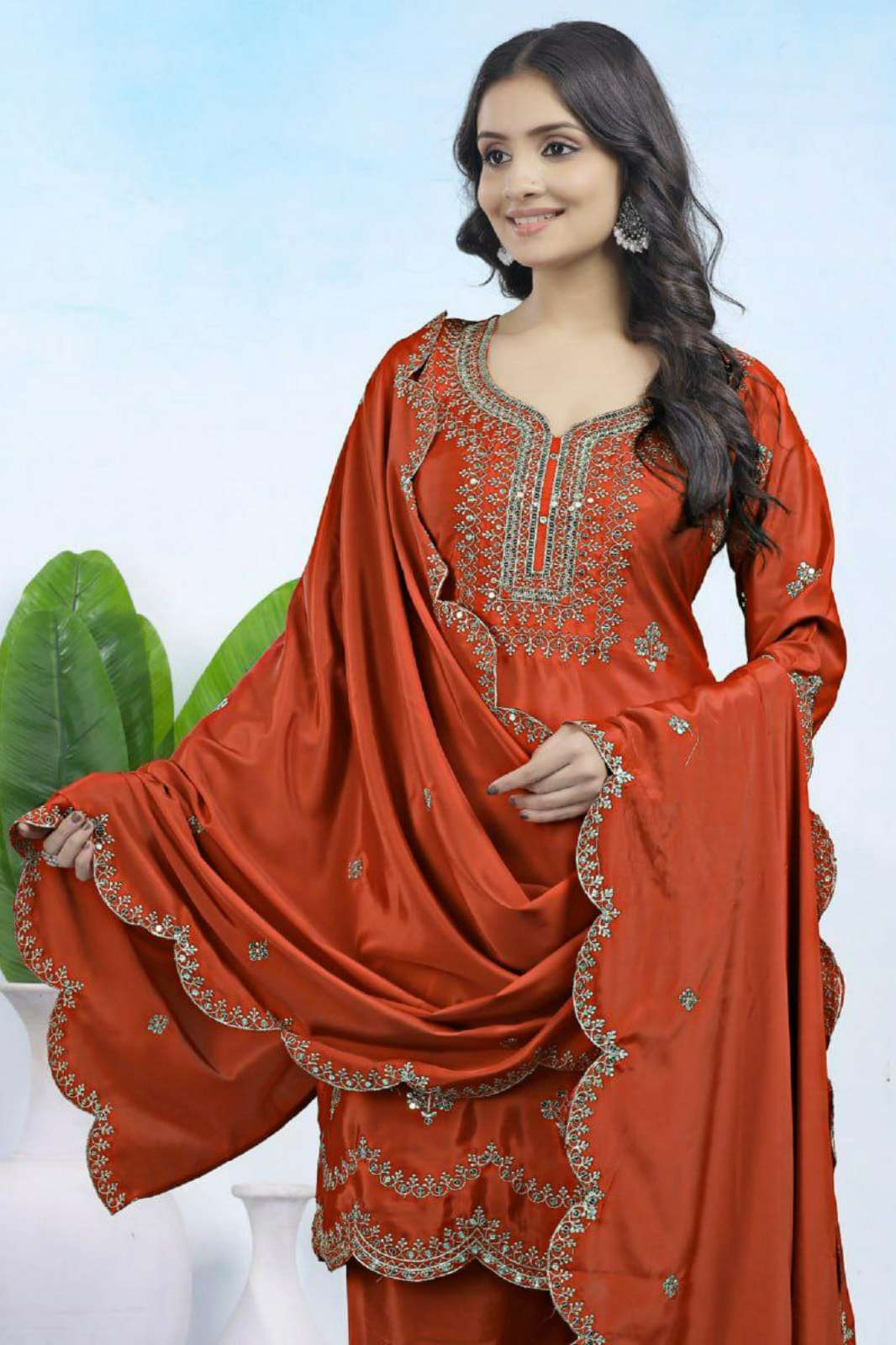 Shri Balaji Emporium DV 25253 Natural Crepe Salwar Suit