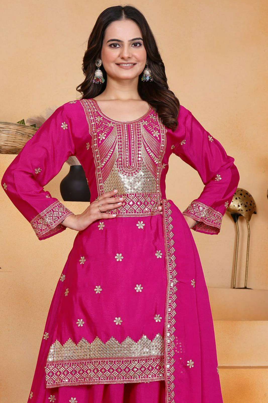Shri Balaji Emporium DV 25254 Chinon Designer Sharara Suit