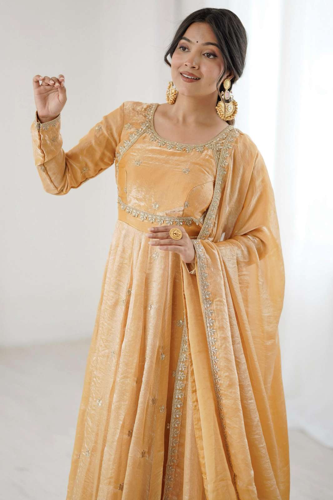 Shri Balaji Emporium Fancy Silk Designer Anarkali Style Suit