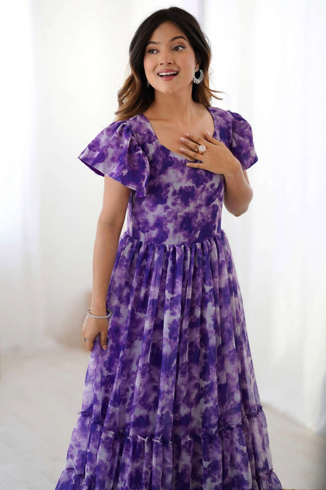 Shri Balaji Emporium Faux Georgette Designer Gown 