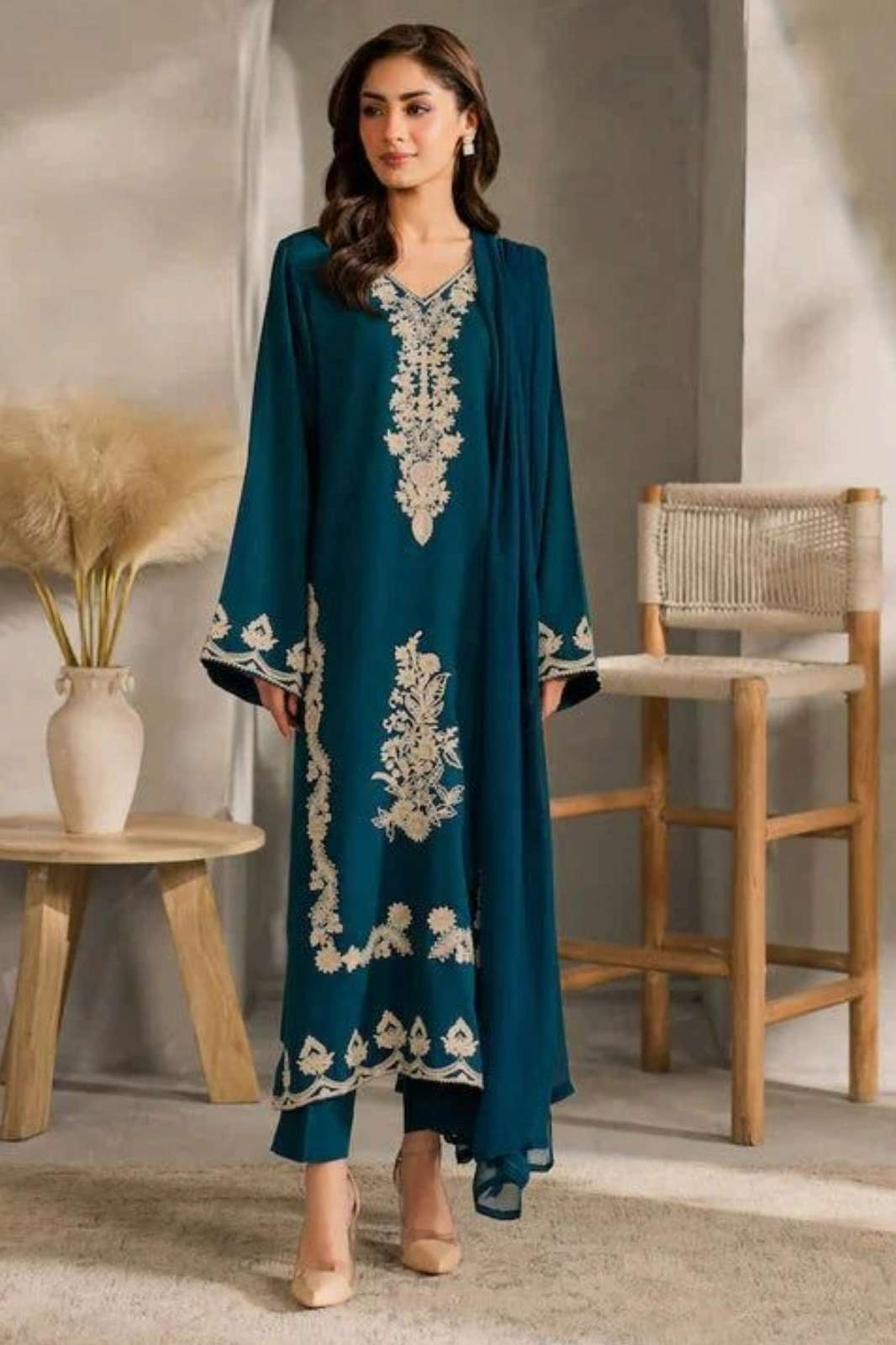 Shri Balaji Emporium Finest Cotton Blend Designer 3 Pc Printed Set