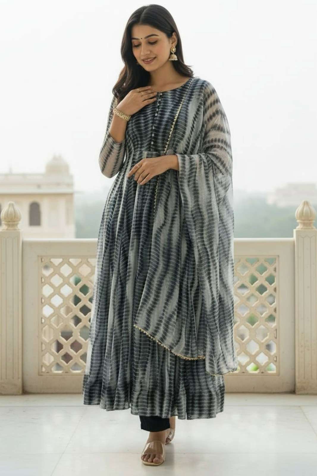 Shri Balaji Emporium GRTN8232BLK Weightless Anarkali Suit