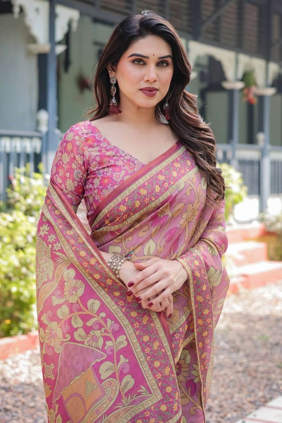 Shri Balaji Emporium HANDLOOM 177 Pure Handloom Cotton Blend Saree