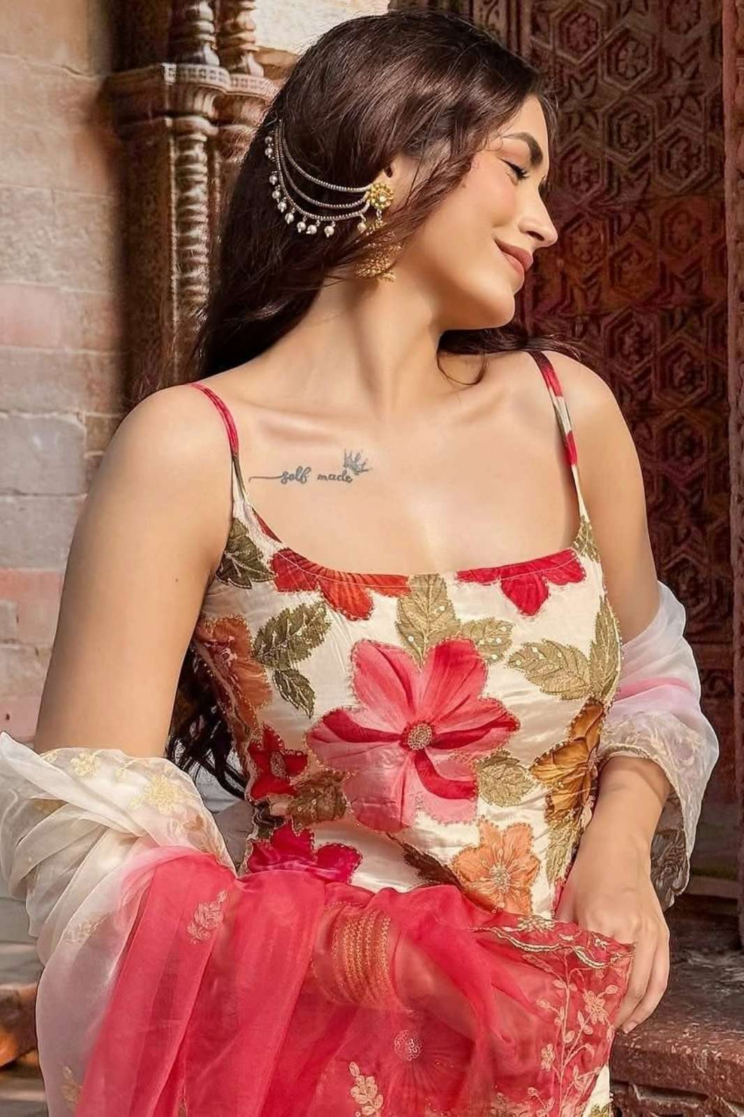 Shri Balaji Emporium HK 1726 Trending Pure Chinon Silk Sharara Suit