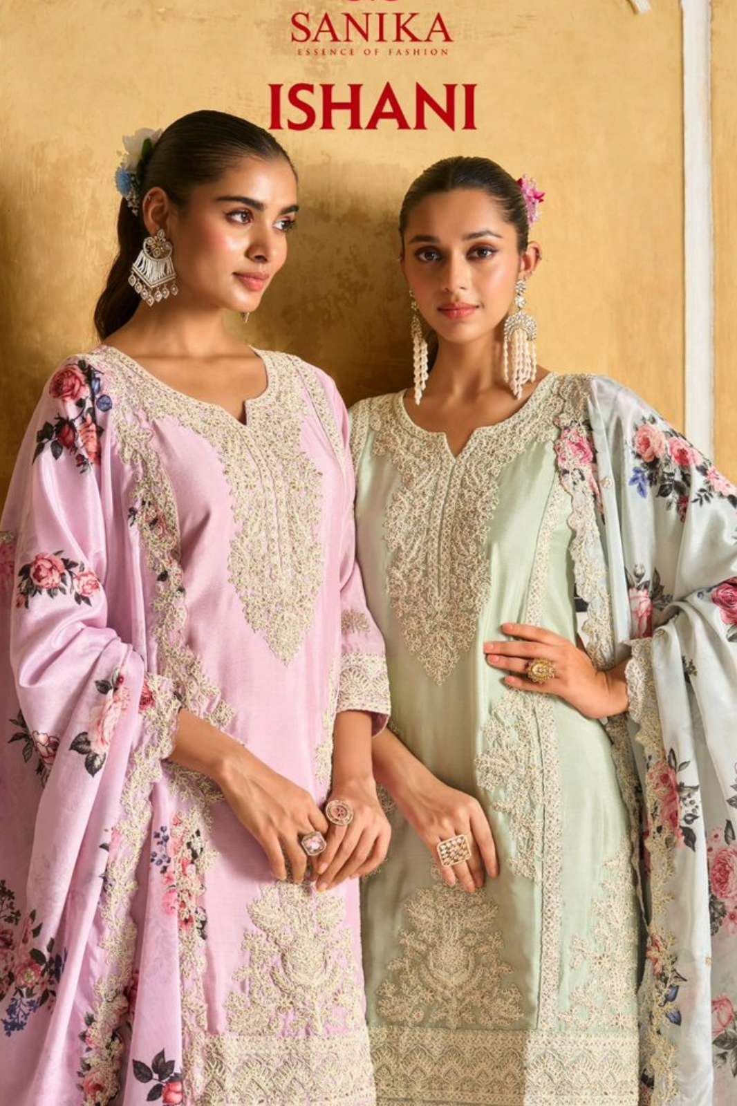 Shri Balaji Emporium ISHANI Premium Chinon Silk Designer Suit 