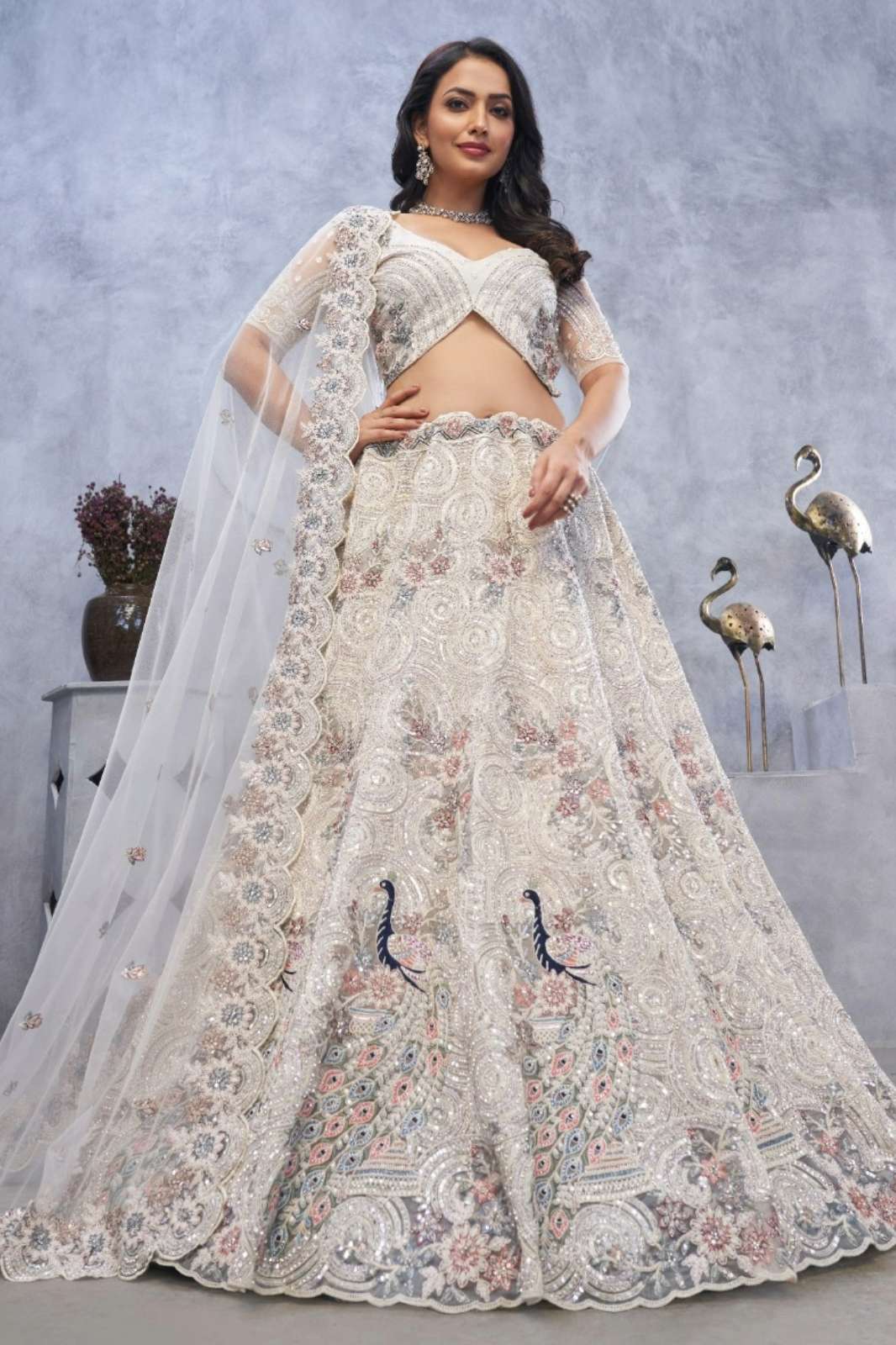 Shri Balaji Emporium KF415 Net Embroidered Wedding Wear Lehenga Choli
