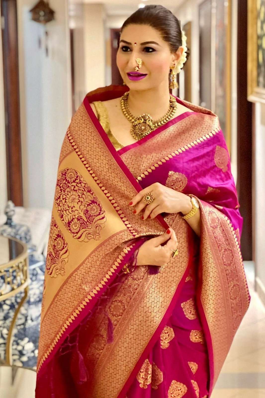 Shri Balaji Emporium MF 1610 Soft Lichi Silk Cloth Designer Saree